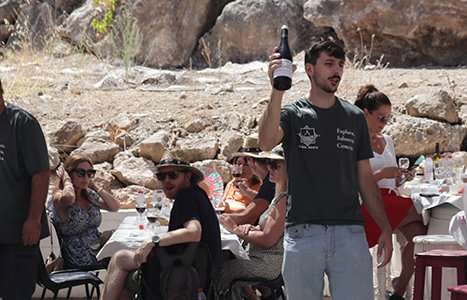 Winemaker explaining wine production Malaga Wine Tour